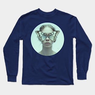 Whispers of Wings: The Butterfly Veil Long Sleeve T-Shirt